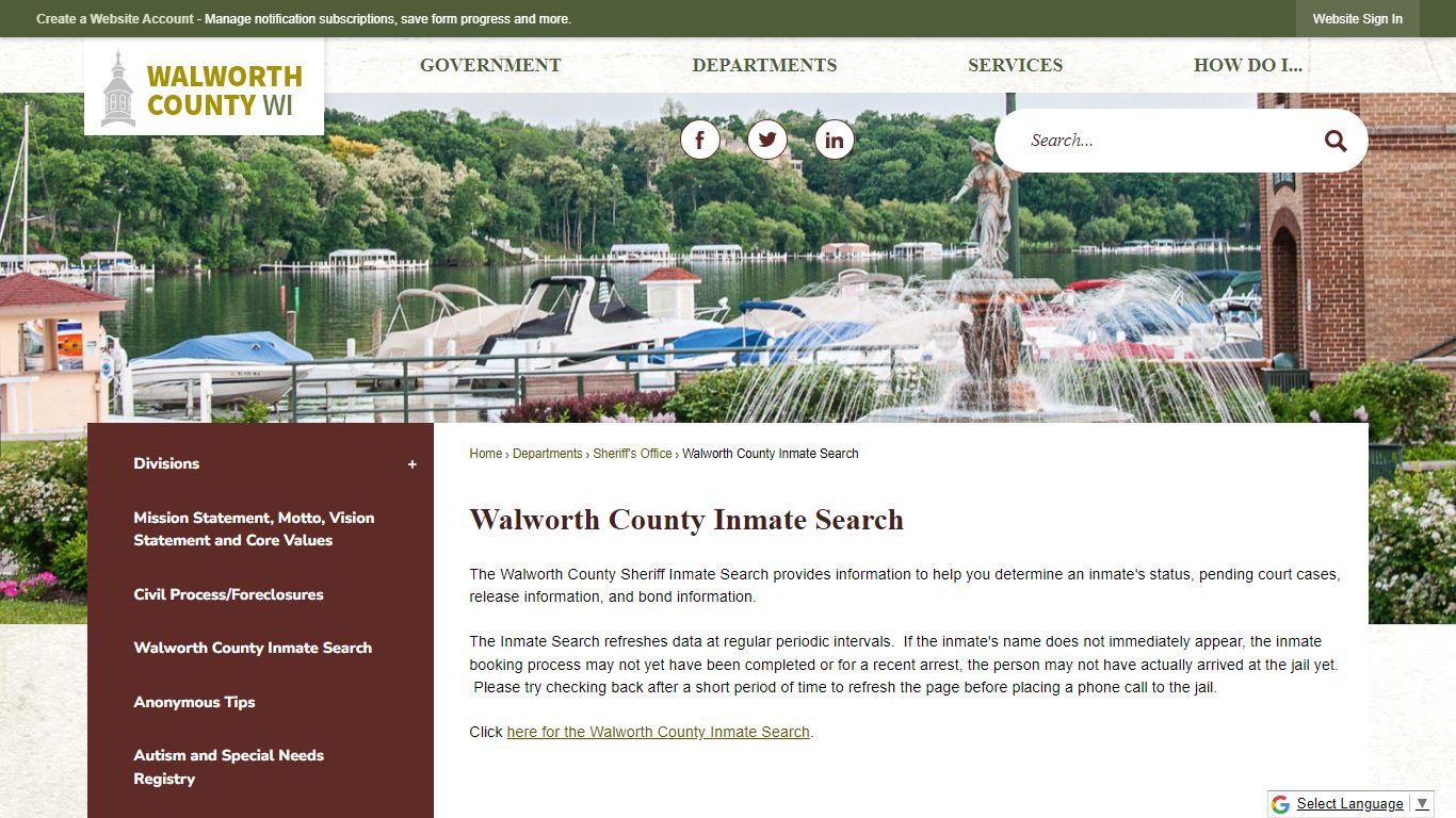 Walworth County Inmate Search | Walworth County, WI