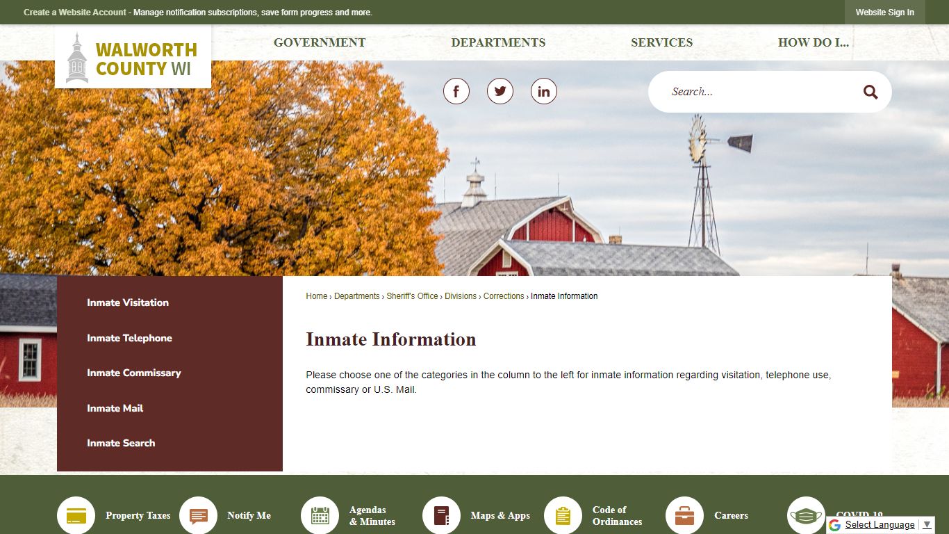 Inmate Information | Walworth County, WI